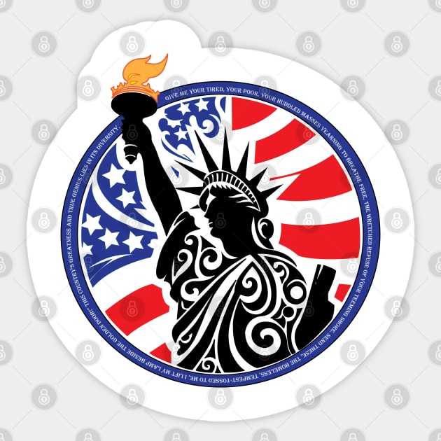 Lady Liberty Sticker by DickinsonDesign